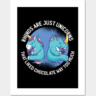 Rhinos are Unicorns Posters and Art